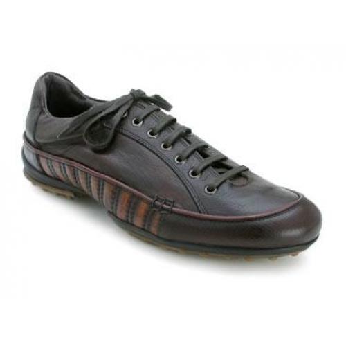 Bacco Bucci "Toews" Dark Brown Genuine Leather Sport Shoes
